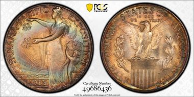 1915-S 50C Panama-Pacific MS67+ 