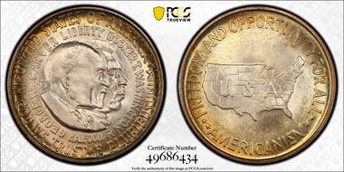 1953 50C Washington-Carver MS67