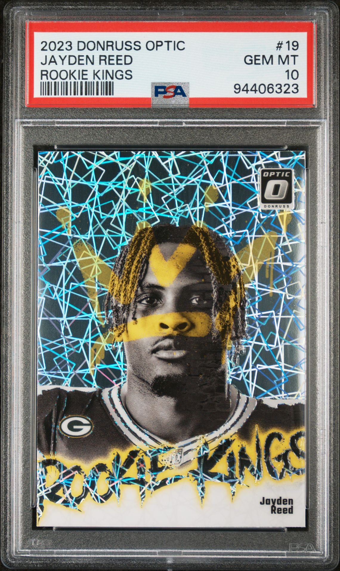 2023 Panini Donruss Optic Rookie Kings Jayden Reed #19 Gem Mt 10 front