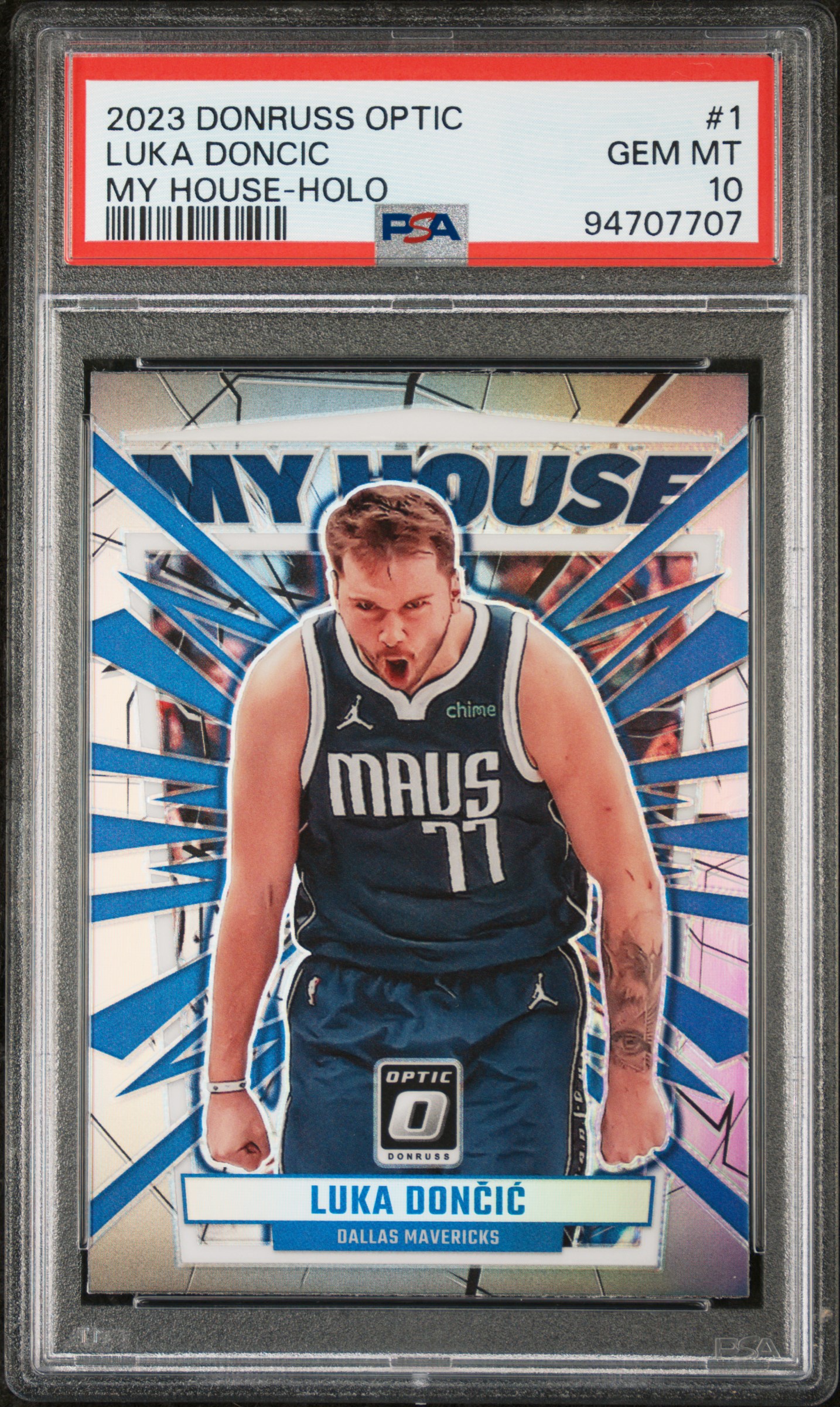 2023 Panini Donruss Optic My House Luka Doncic #1 (My House-Holo) Gem Mt 10 front