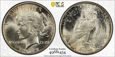 1922-D $1 MS66+