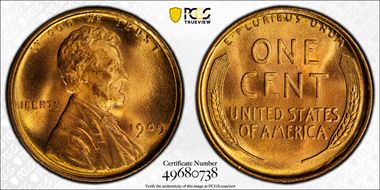 1909 1C Lincoln MS67+ RD