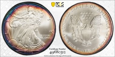 2005 $1 Silver Eagle MS68