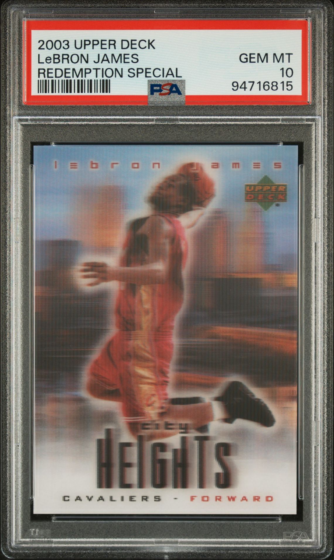 2003 Upper Deck UPPER DECK REDEMPTION SPECIAL Lebron James front