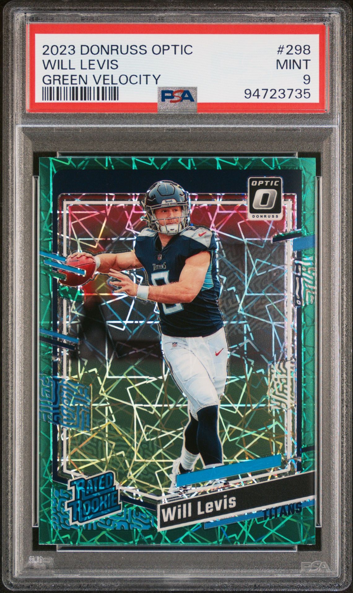 2023 Panini PANINI DONRUSS OPTIC GREEN VELOCITY #298 Will Levis front