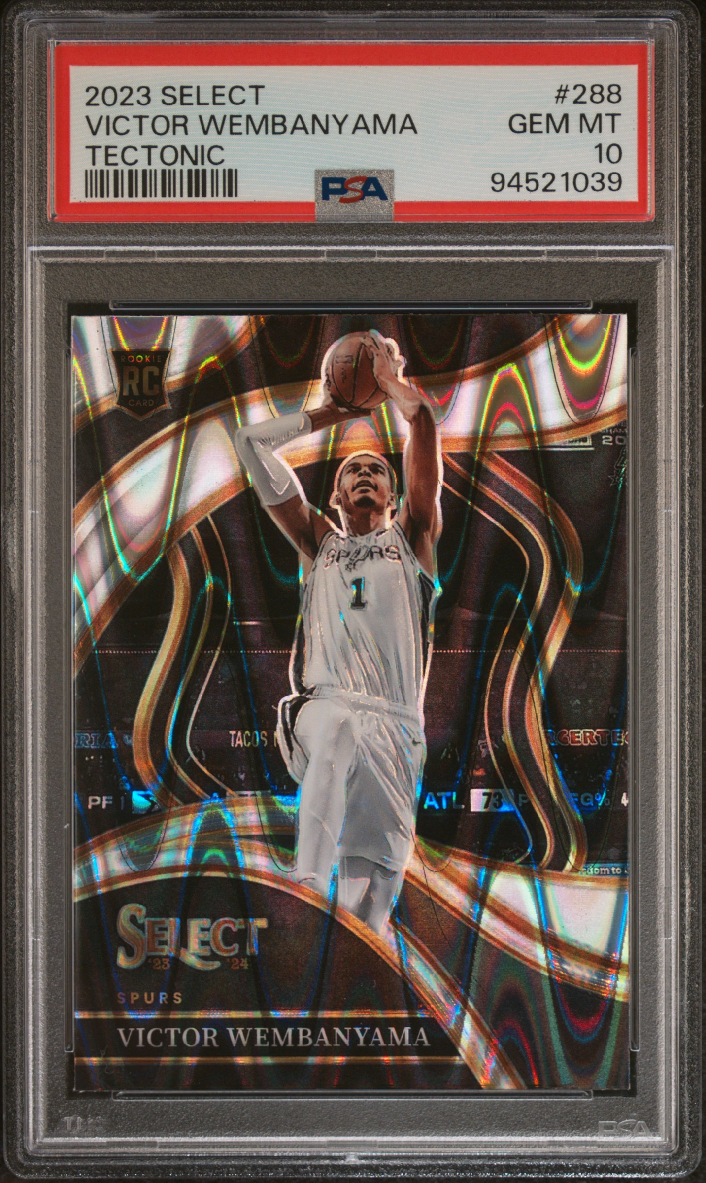2023 Panini Select Victor Wembanyama #288 (Tectonic) Gem Mt 10 front