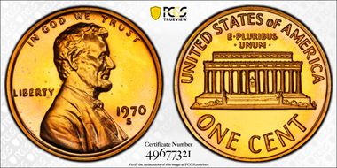 1970-S 1C Large Date PR68RD