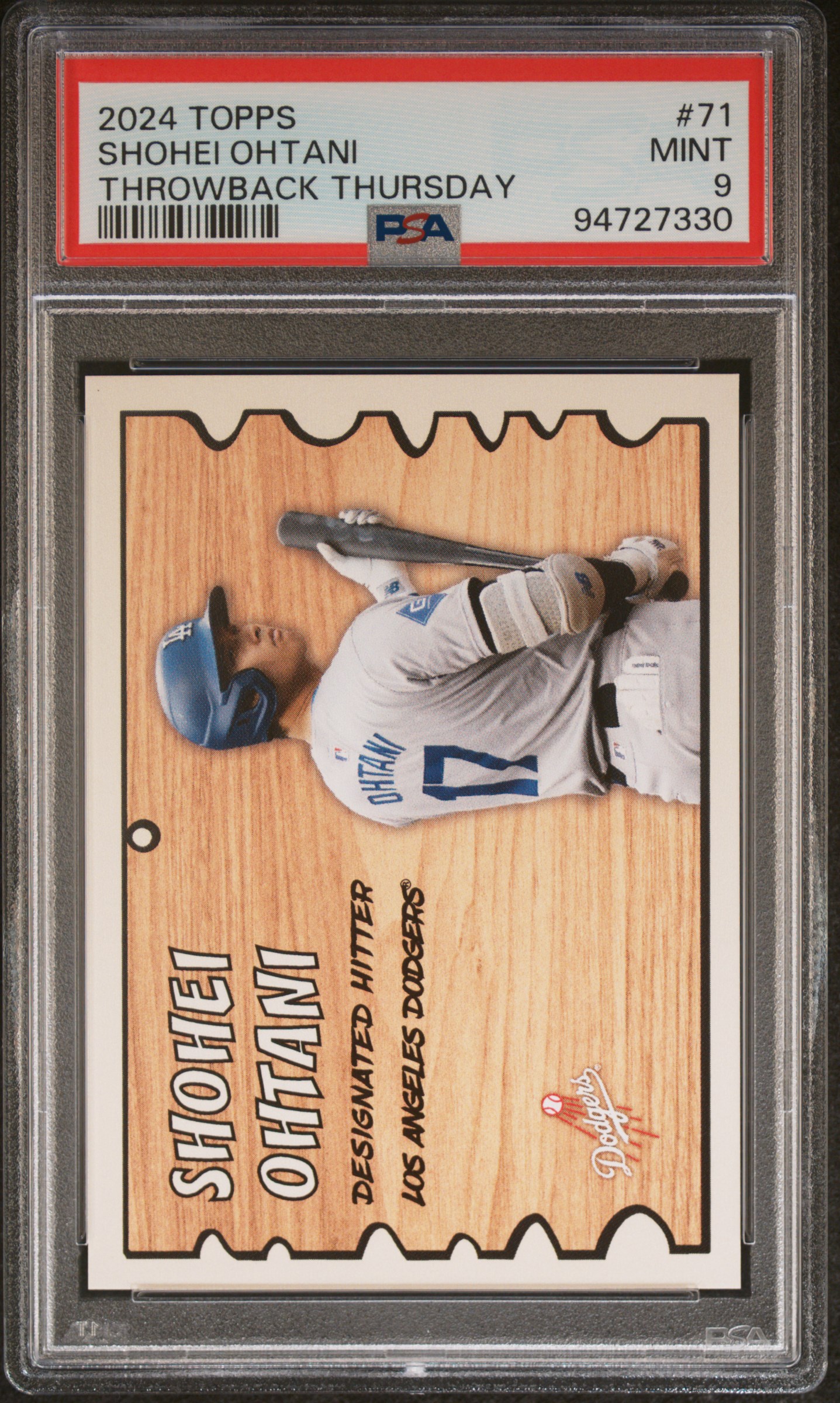 2024 Topps Throwback Thursday Shohei Ohtani #71 Mint 9 front