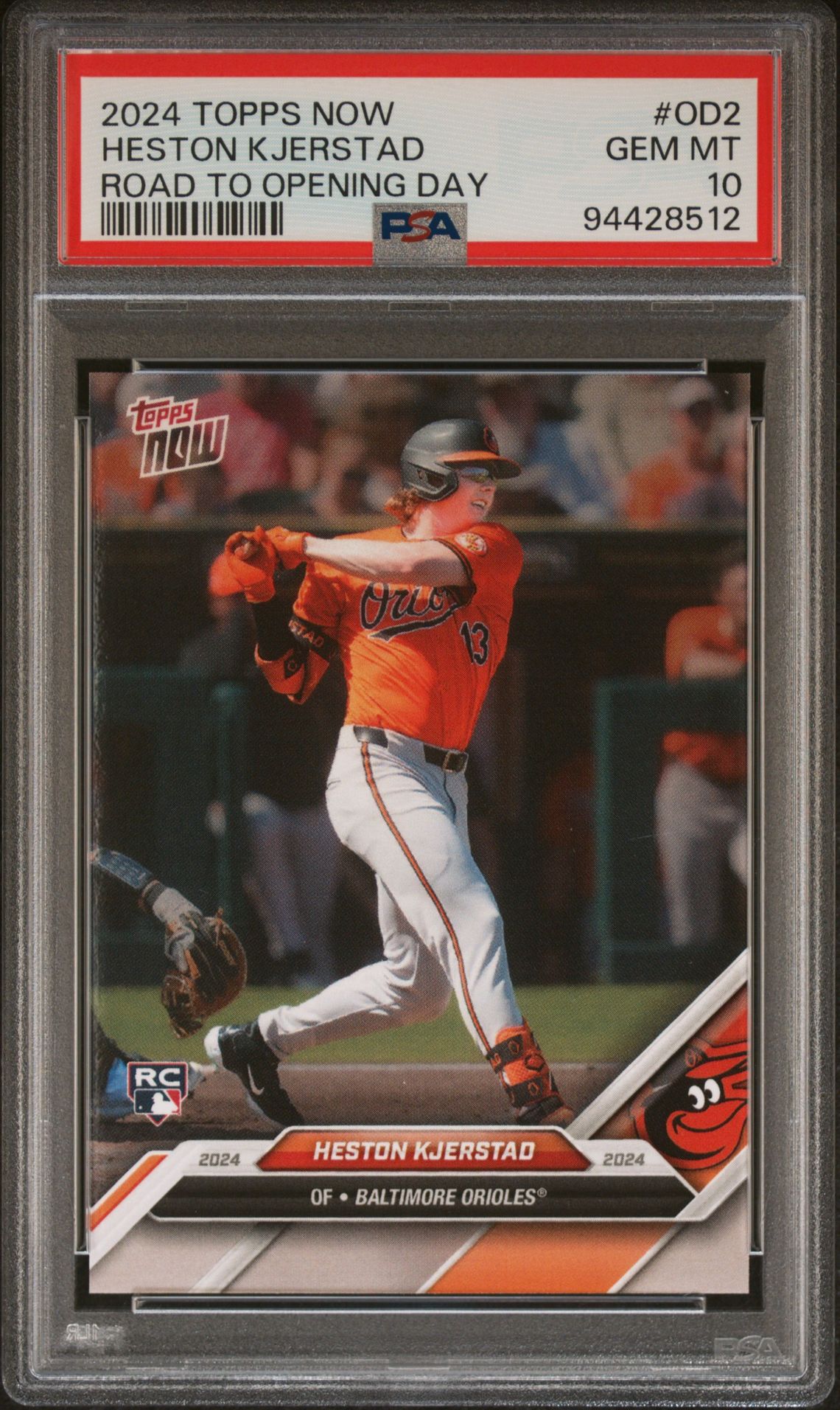 2024 Topps TOPPS NOW ROAD TO OPENING DAY #OD2 Heston Kjerstad front