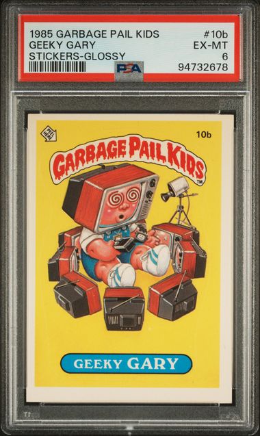 1985 Topps Garbage Pail Kids Series 1 Stickers/Base-Glossy #10B Geeky Gary front