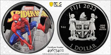2022 $1 Spider-Man Colorized PR68DCAM