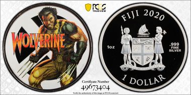 2020 $1 Wolverine Colorized PR70DCAM