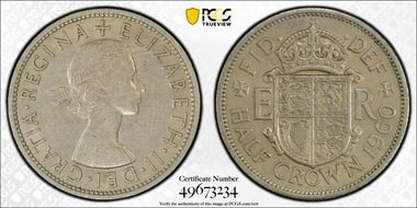 1960 1/2 Cr S-4145 AU50