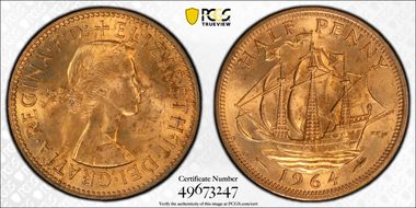 1964 1/2D S-4158 MS64RB