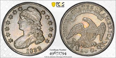 1832 50C Small Letters AU55