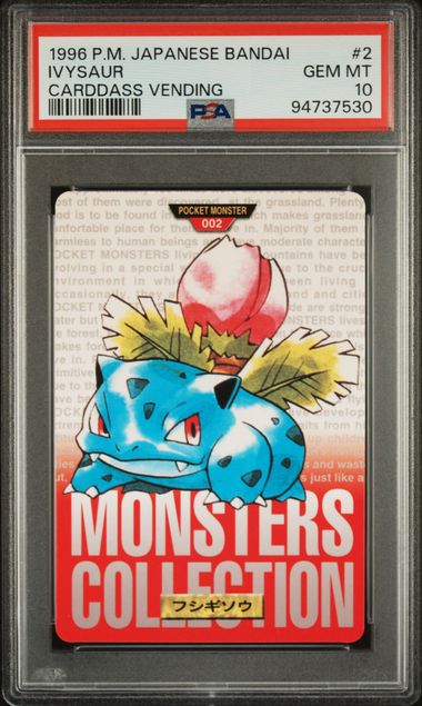 Ivysaur card PSA 10, cert 94737530