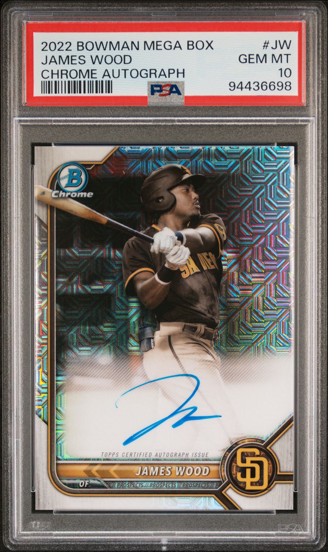 2022 Bowman BOWMAN MEGA BOX CHROME AUTOGRAPHS #JW James Wood front