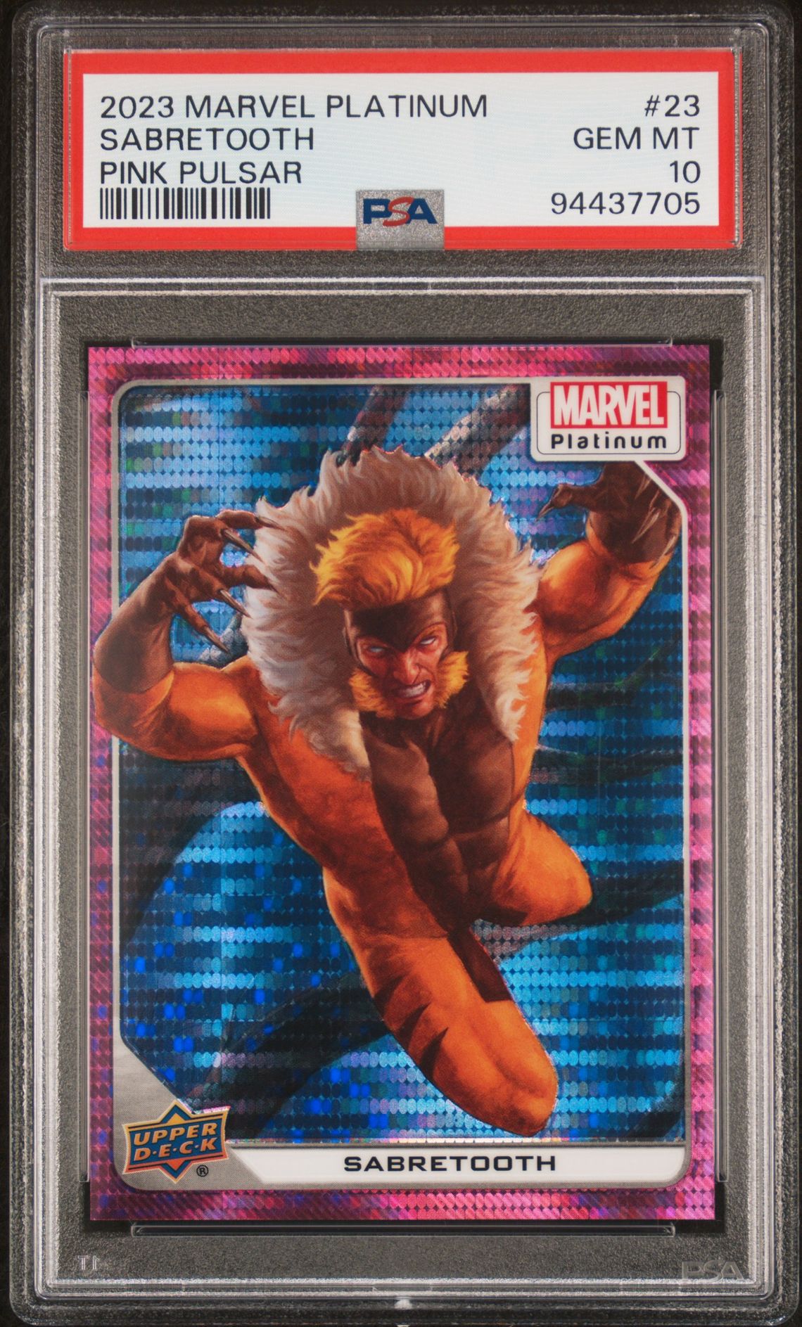 2023 Upper Deck UPPER DECK MARVEL PLATINUM PINK PULSAR #23 Sabretooth front