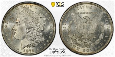 1878 7TF $1 Reverse of 1879 MS63