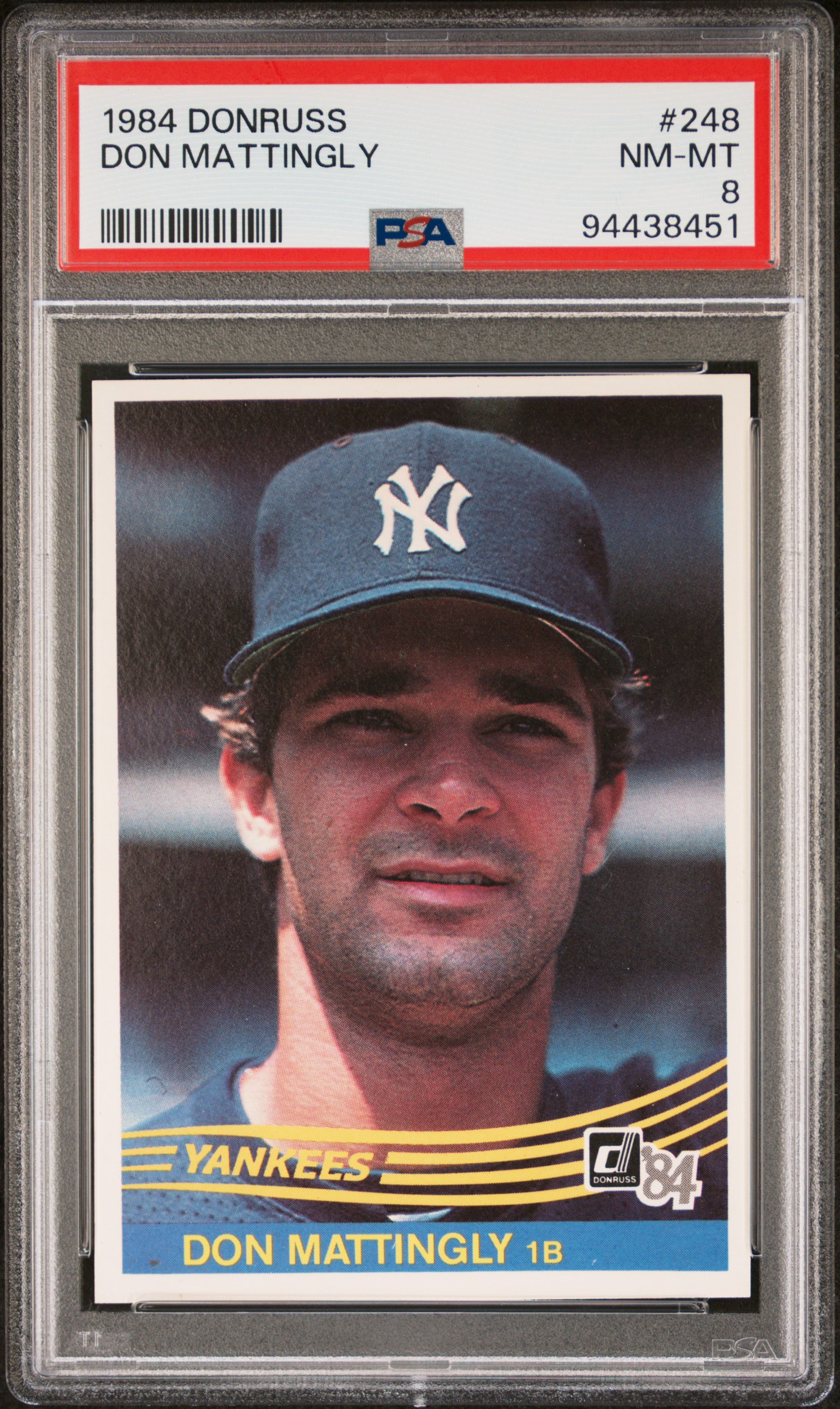 1984 Donruss Don Mattingly #248 Nm-Mt 8 front