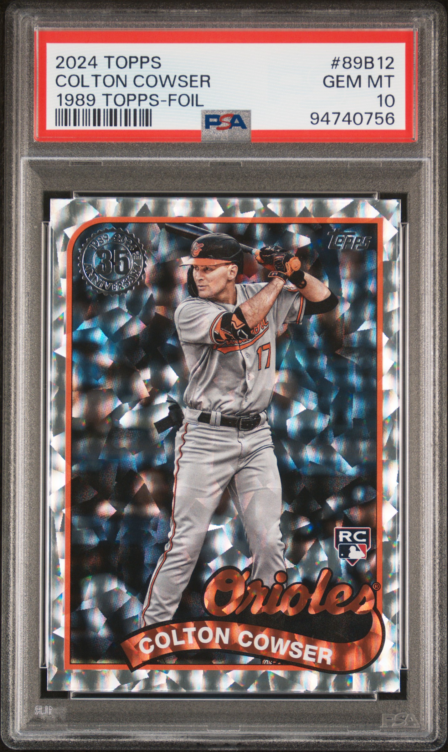 2024 Topps 1989 Topps Baseball Colton Cowser #89B12 (1989 Topps-Foil) Gem Mt 10 front