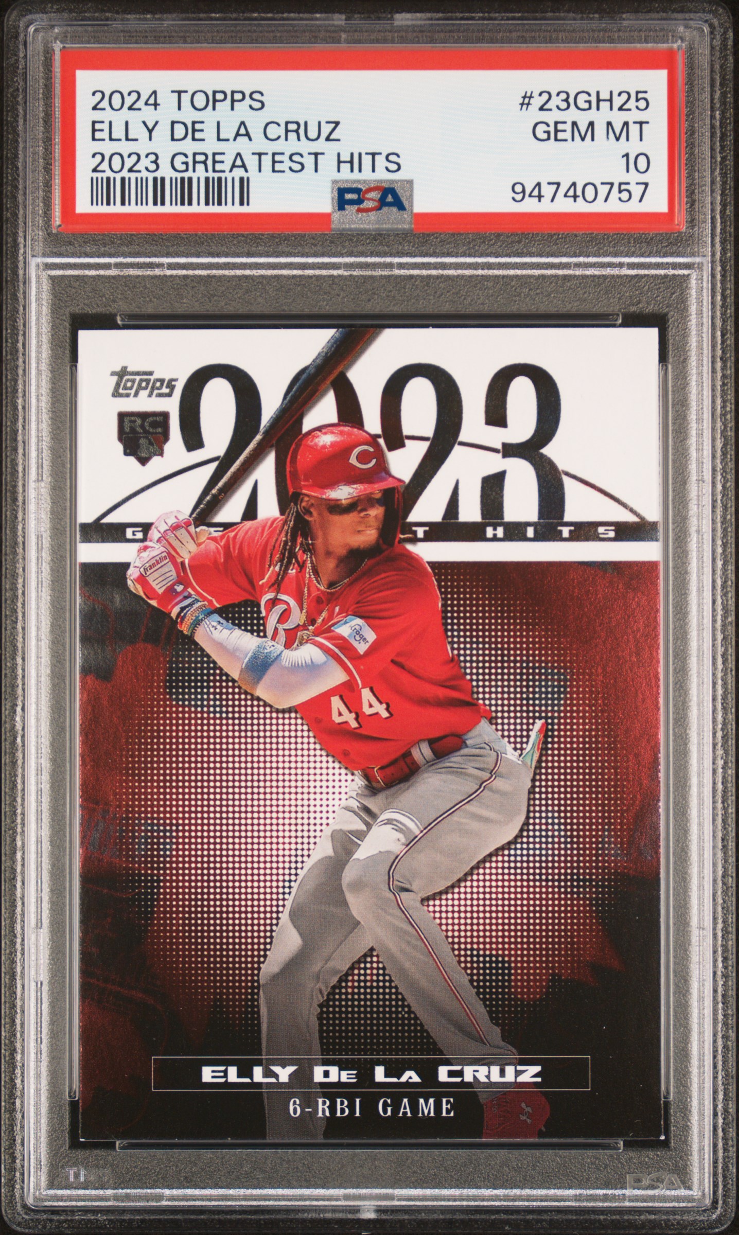 2024 Topps 2023 Greatest Hits Elly De La Cruz #23Gh25 Gem Mt 10 front