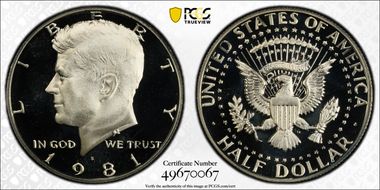 1981-S 50C Type 1 PR69DCAM