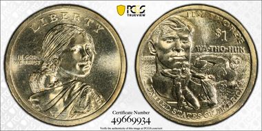 2018-D $1 Native American, Position A MS67