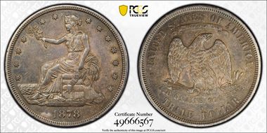 1878-S T$1 Trade AU55