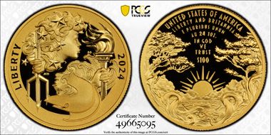 2024-W $100 Liberty & Britannia Au PR69DCAM