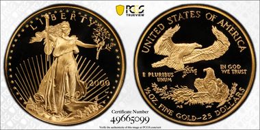 2000-W $25 Gold Eagle PR69DCAM