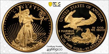 1997-W $10 Gold Eagle PR69DCAM
