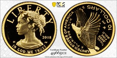 2018-W $10 Gold Eagle PR69DCAM