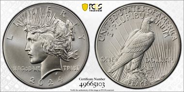 2024 $1 Peace Dollar MS69