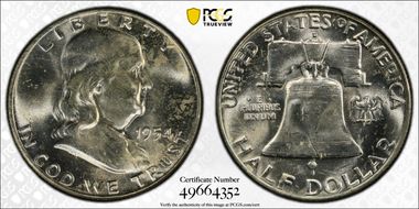 1954-D 50C MS65FBL