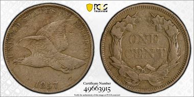 1857 1C Rev Die Clash w/25C, FS-901 N1