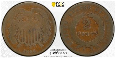 1864 2C Large Motto AG3BN