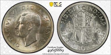 1940 1/2 Cr S-4080 MS64