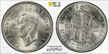 1945 1/2 Cr S-4080 MS64