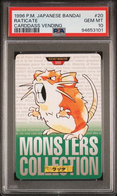 Raticate card PSA 10, cert 94653101