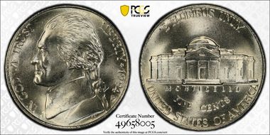 1994-P 5C MS66FS