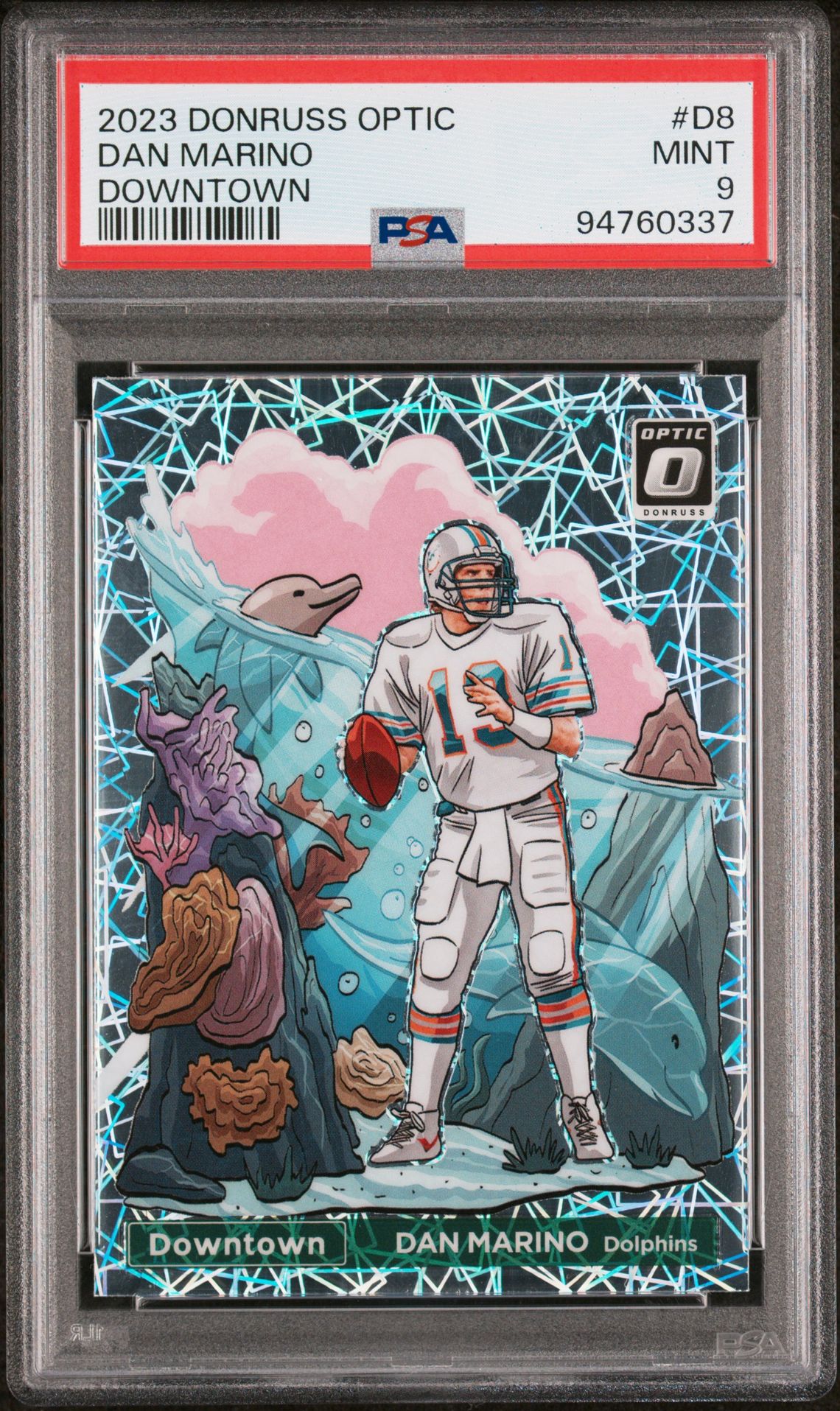 2023 Panini Donruss Optic Downtown! Dan Marino #D8 Mint 9 front