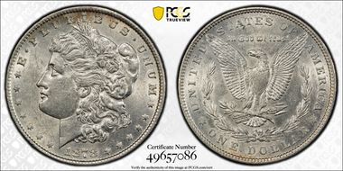 1878 7TF $1 Reverse of 1879 AU53