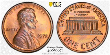 1972 1C Doubled Die Obverse MS64RB