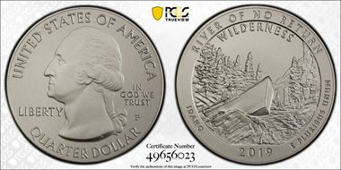 2019-P 25C Frank Church River of No Return NP 5 oz Silver First Strike SP69