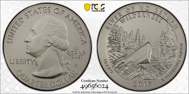2019-P 25C Frank Church River of No Return NP 5 oz Silver First Strike SP69