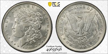 1890-O $1 AU58