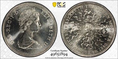 1980 25p S-LL3 Queen Mother Cu/Ni MS64