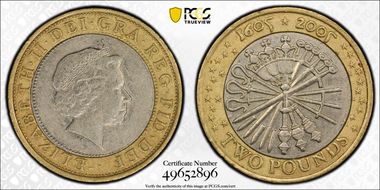 2005 £2 Gunpowder Plot S-K18 AU50