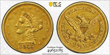 1845 $2.50 AU50